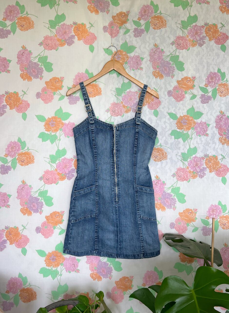 90's Denim Detailed Dress