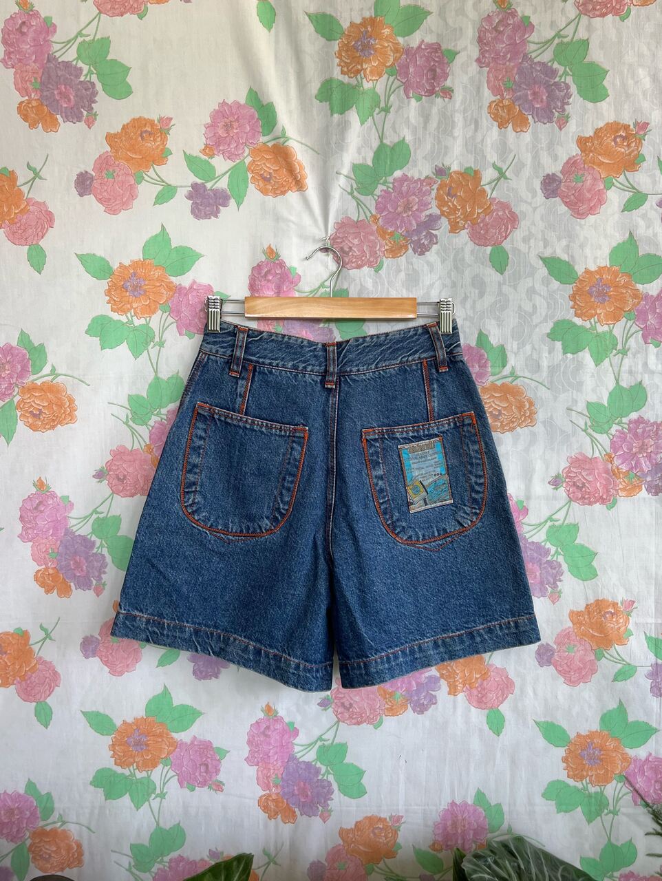 90's Patch Denim Shorts