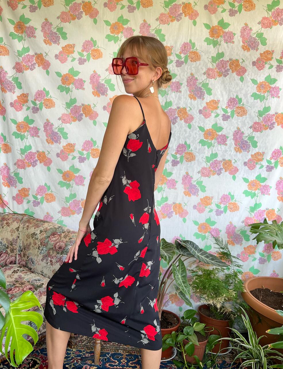 90's Roses Slip Dress