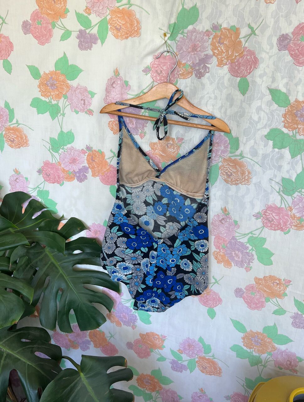 90's Unique Blue Swimsuit