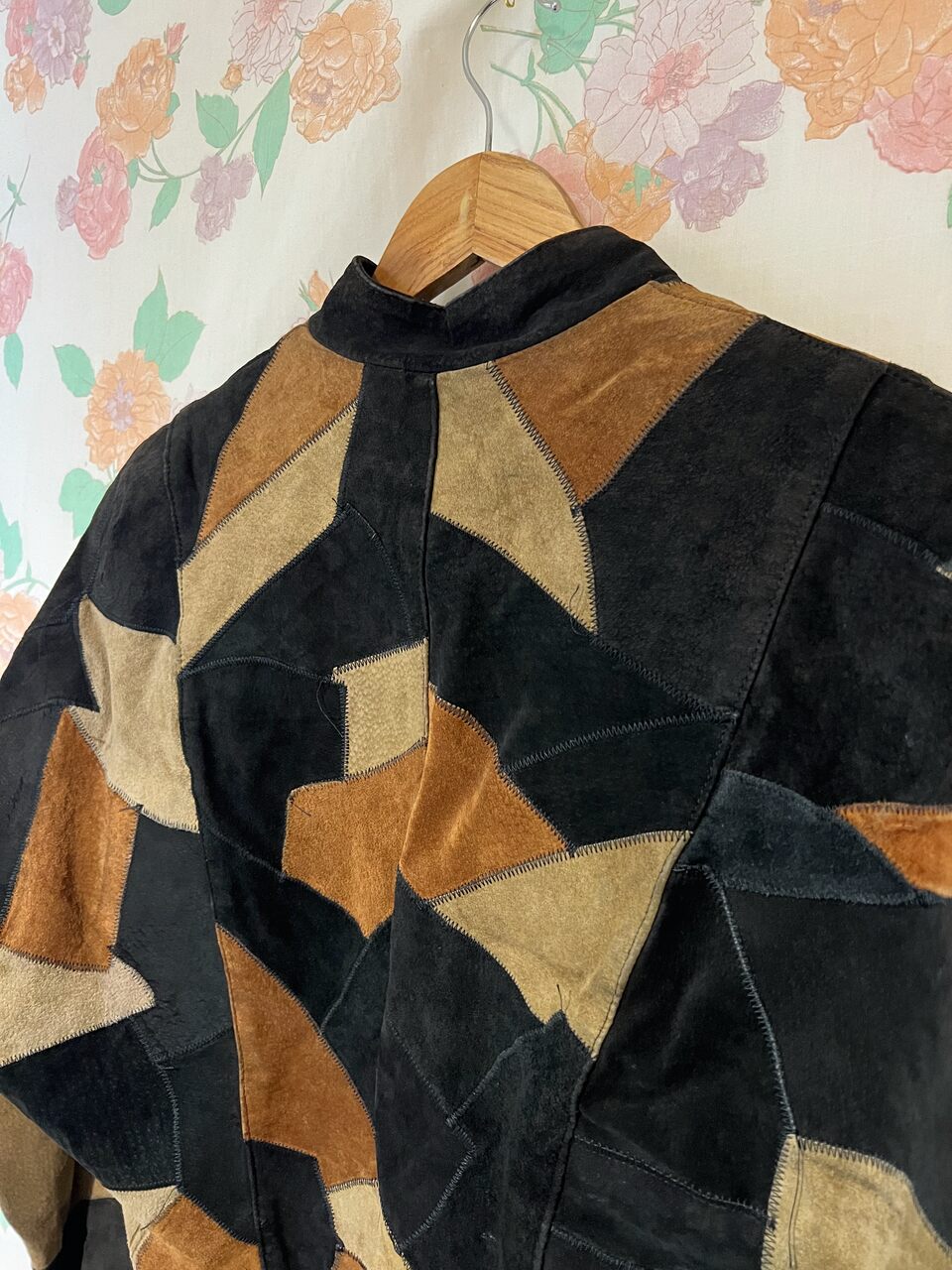 80's Leather Patchwork Jacket