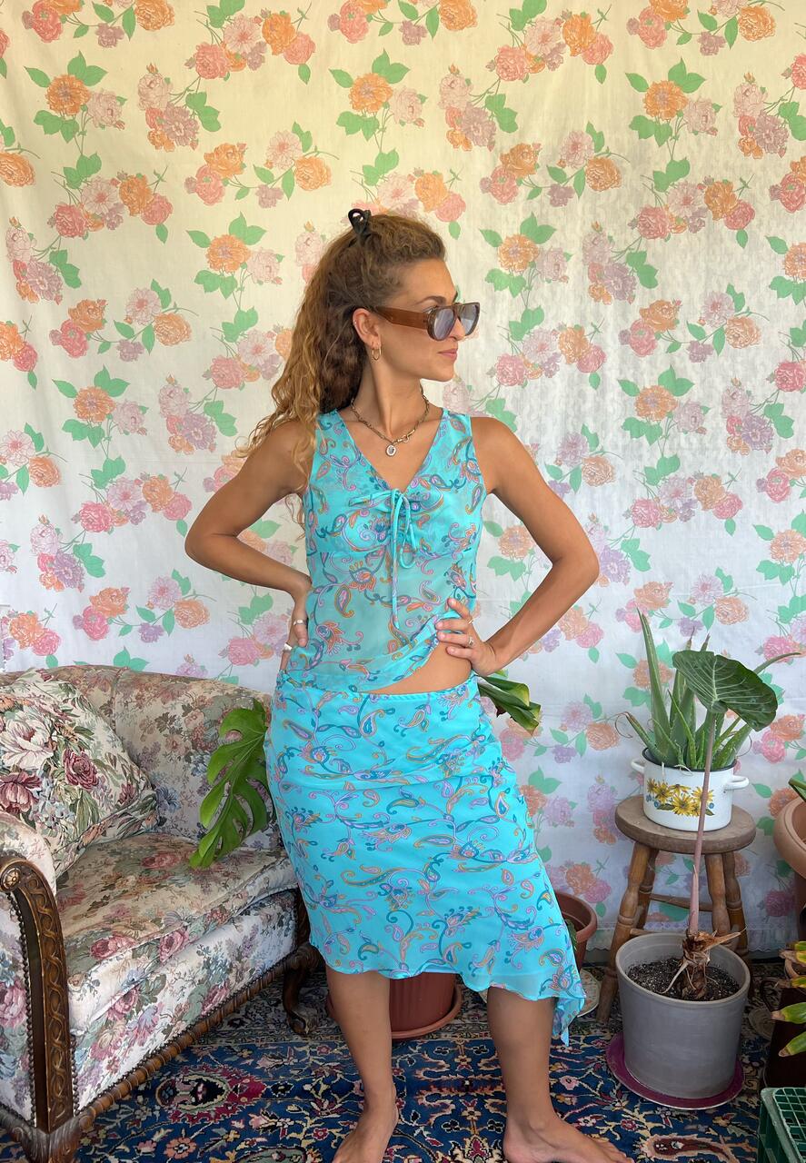 90's Iconic Paisley Set
