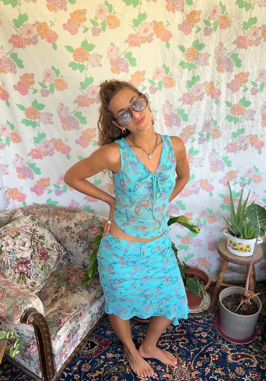 90's Iconic Paisley Set