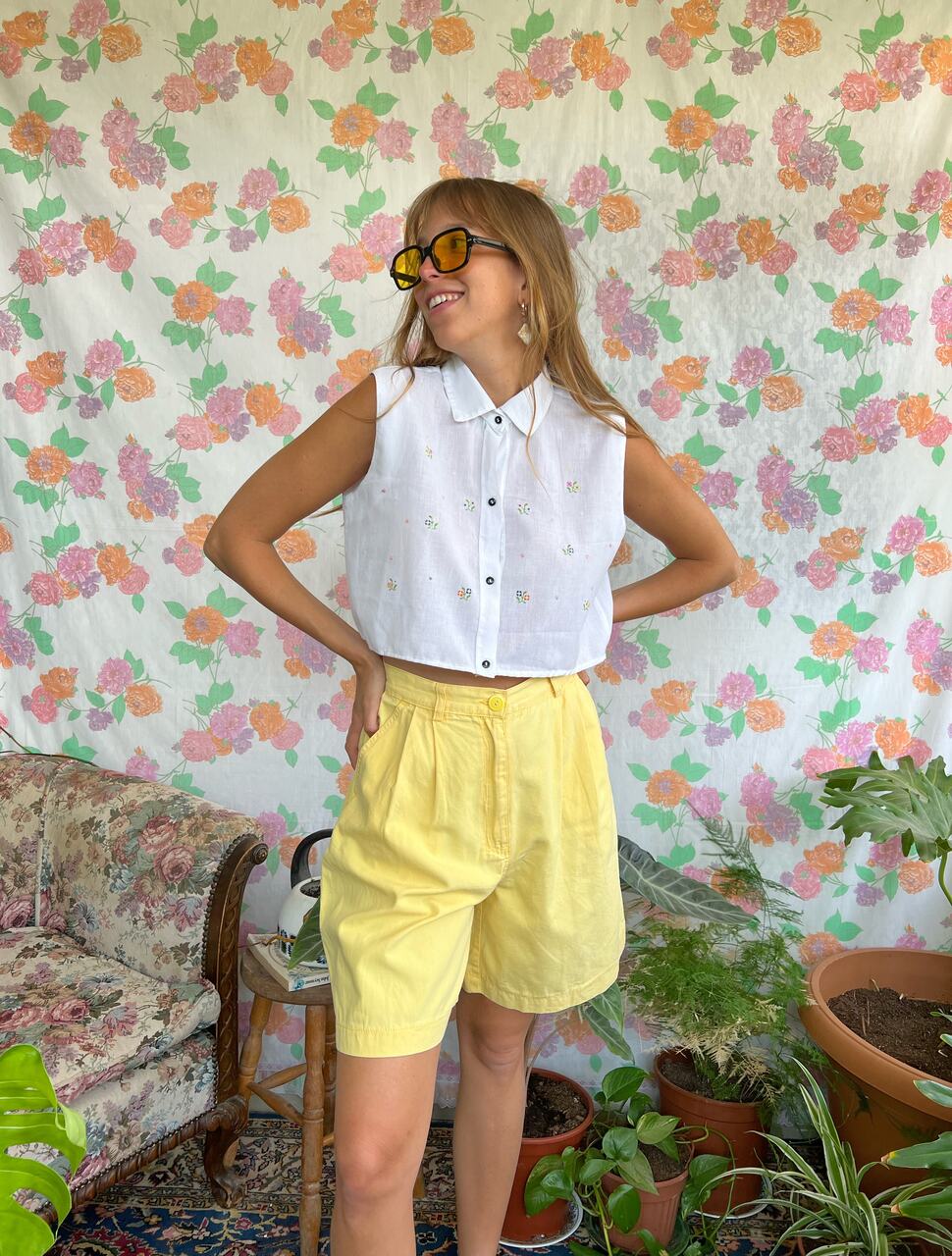 90's Italian Yellow Shorts