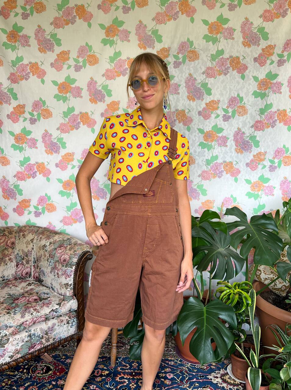 70's Printed Cropped Top