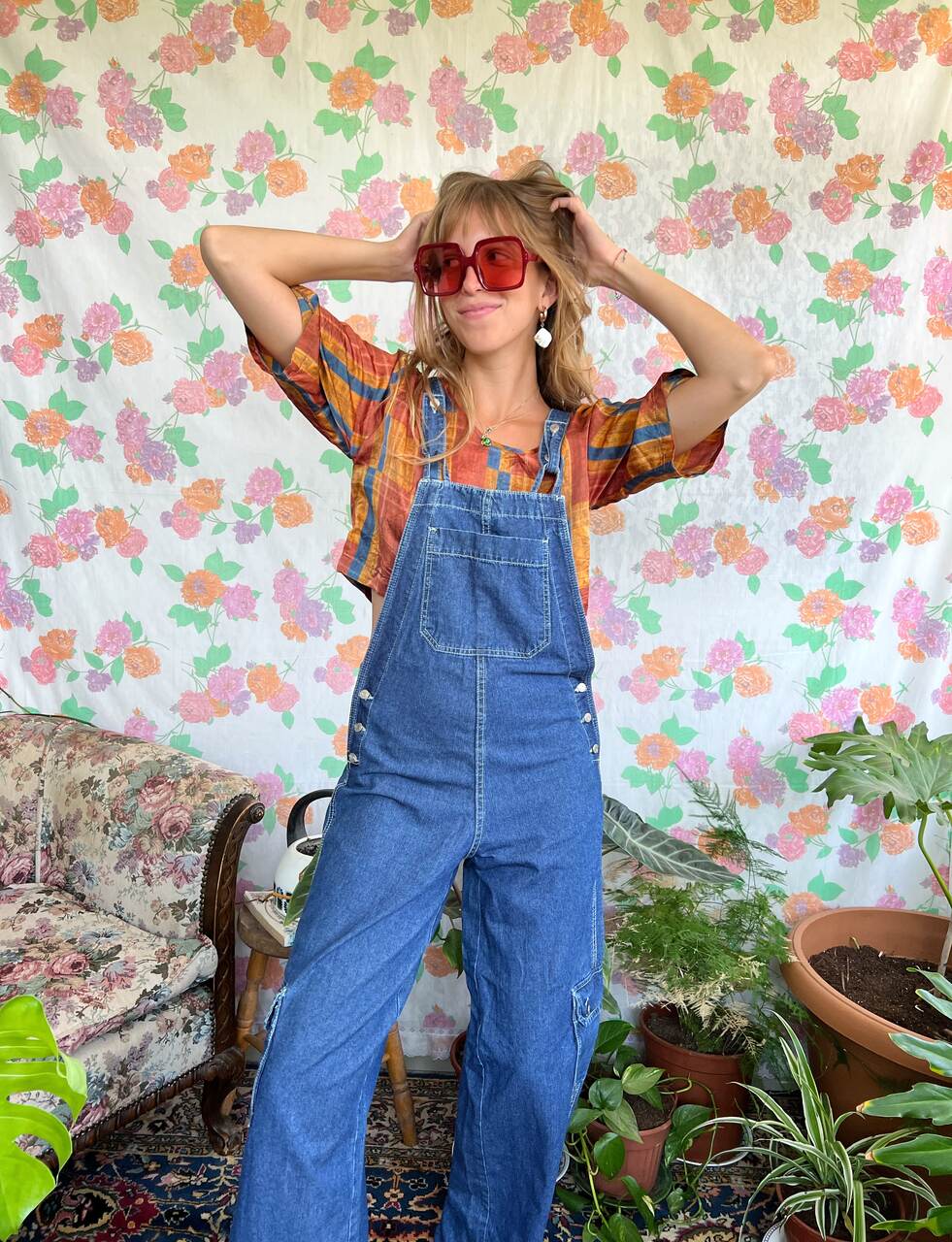 90's Cargo Denim Overall