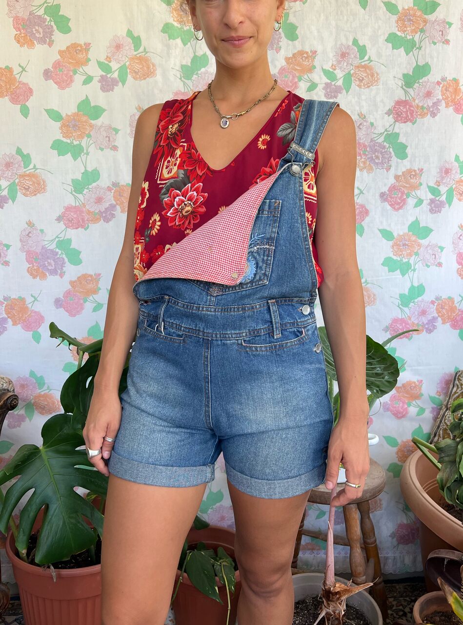 90's Marsala Printed Tank Top