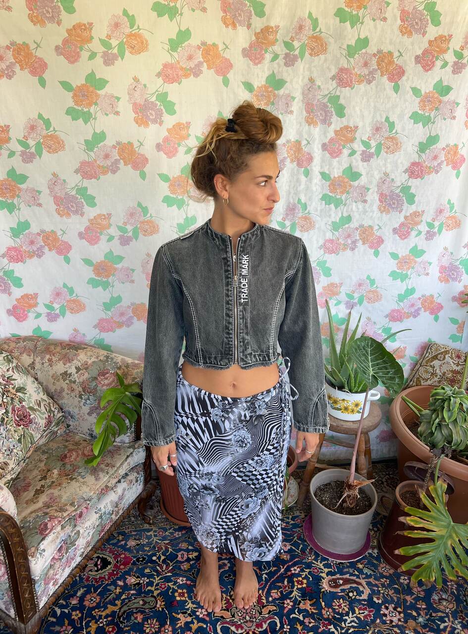 90's Illusion Print Skirt