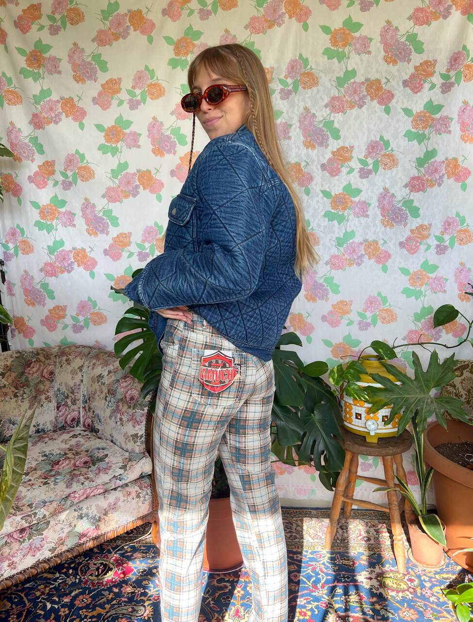 80’s Vichy Hamuche Plaid Pants - with the tag!