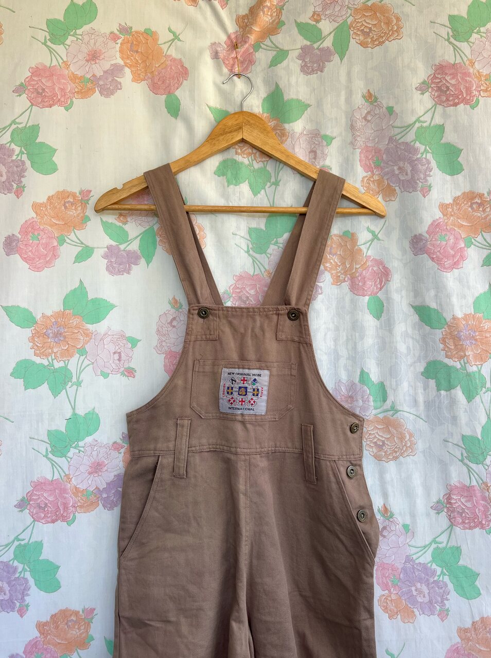 90's Brown Dungaree Romper
