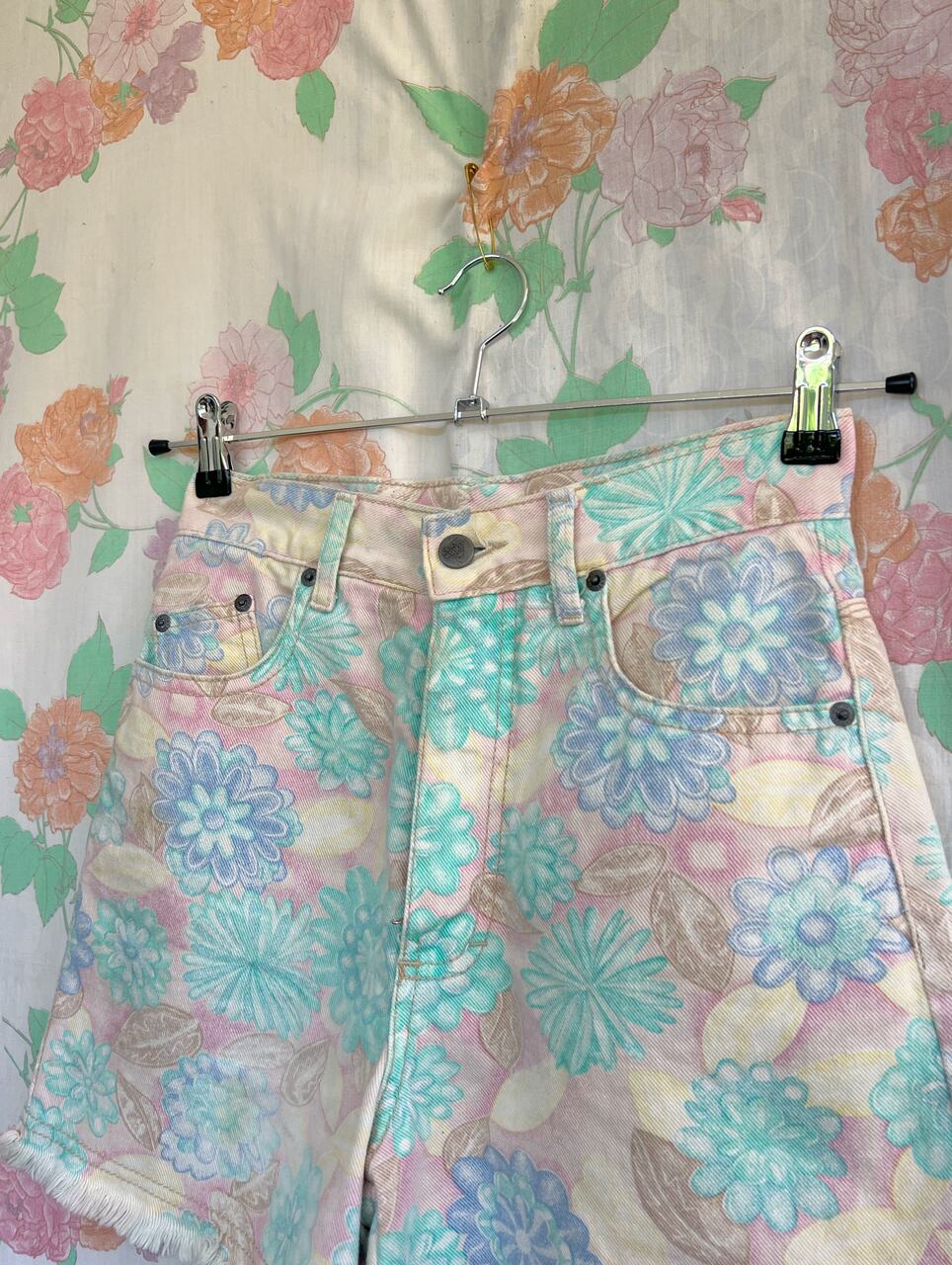 90's Pastel Denim Shorts