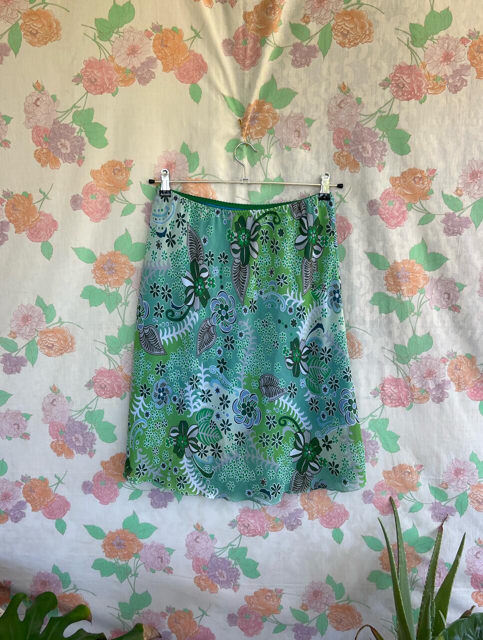 90's Insane Floral Skirt