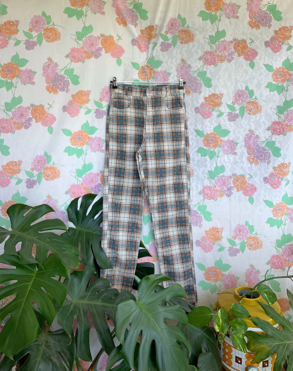 80’s Vichy Hamuche Plaid Pants - with the tag!