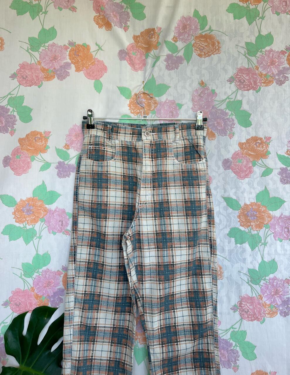 80’s Vichy Hamuche Plaid Pants - with the tag!