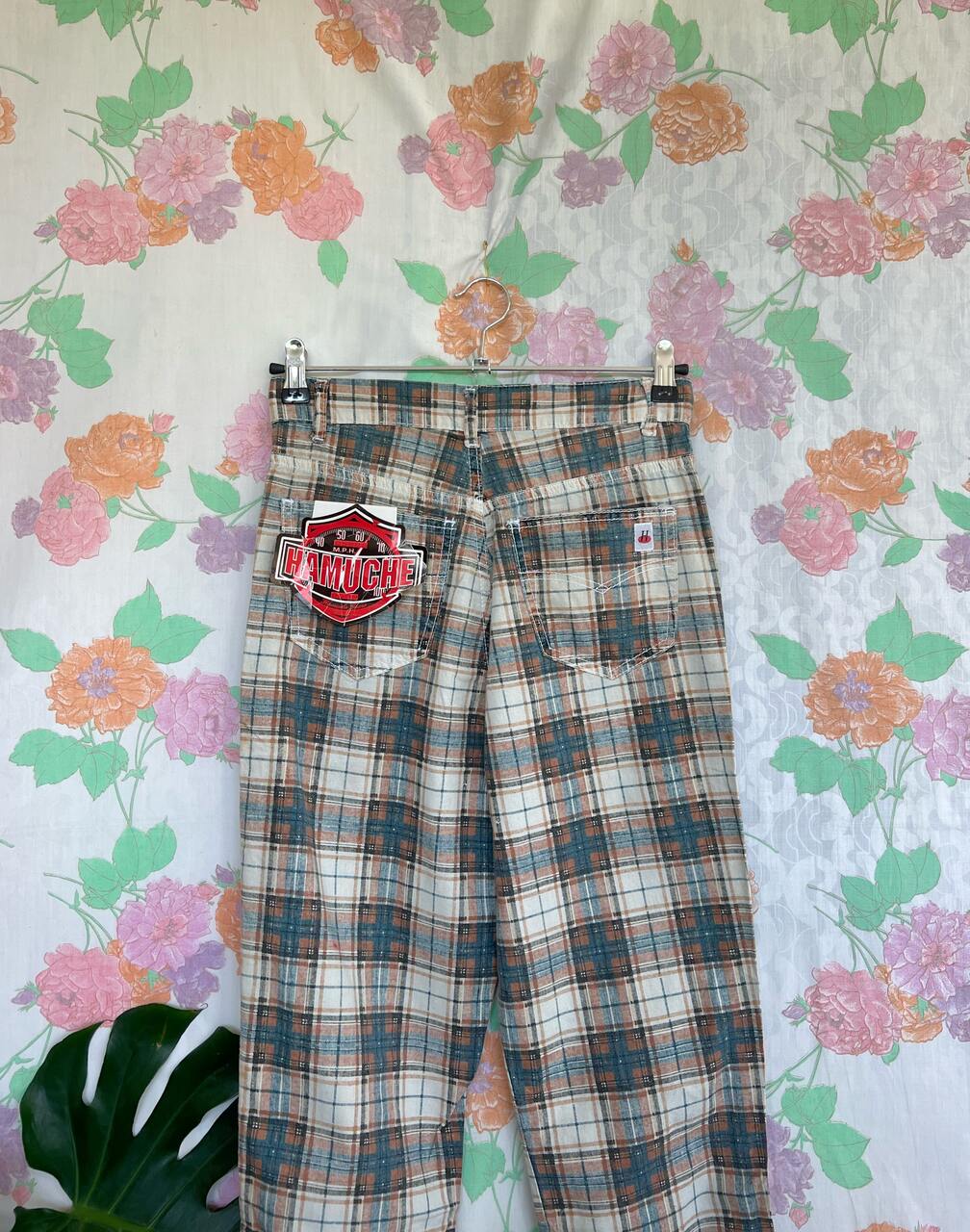 80’s Vichy Hamuche Plaid Pants - with the tag!
