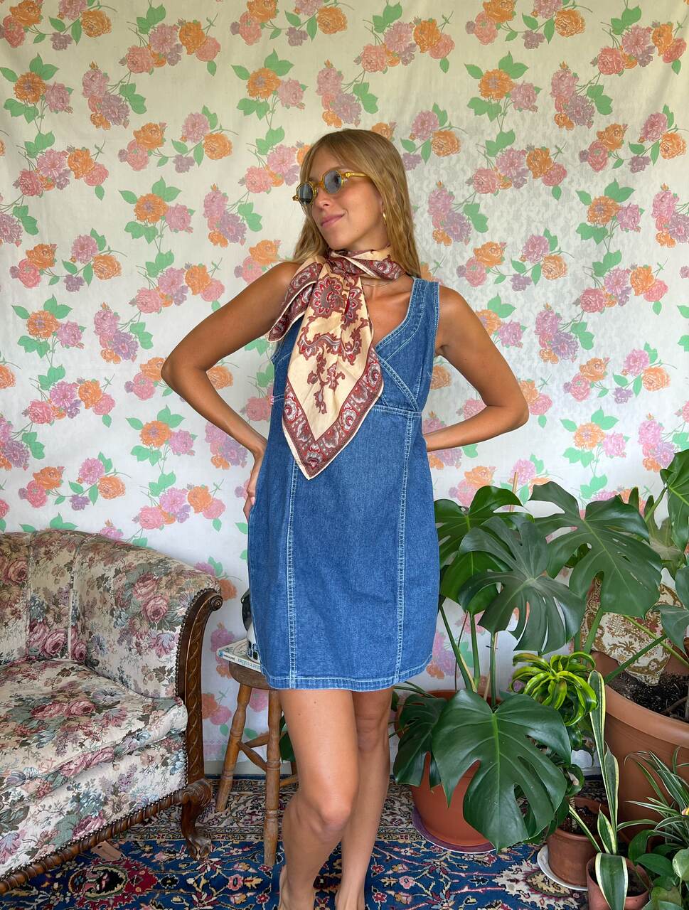 90's Vintage Denim Dress