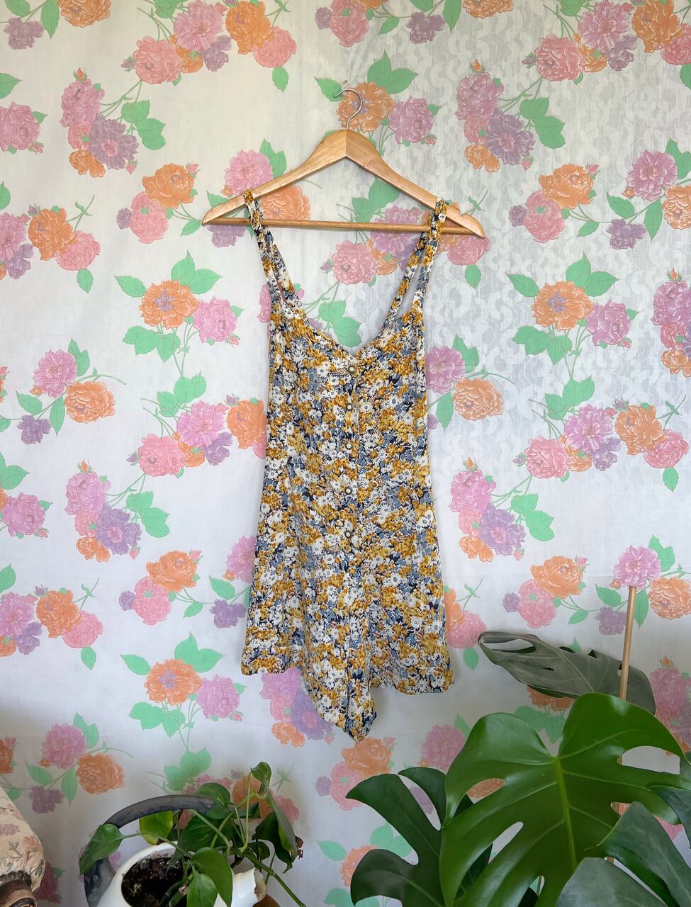 Vintage Flower Child Short Jumpsuit