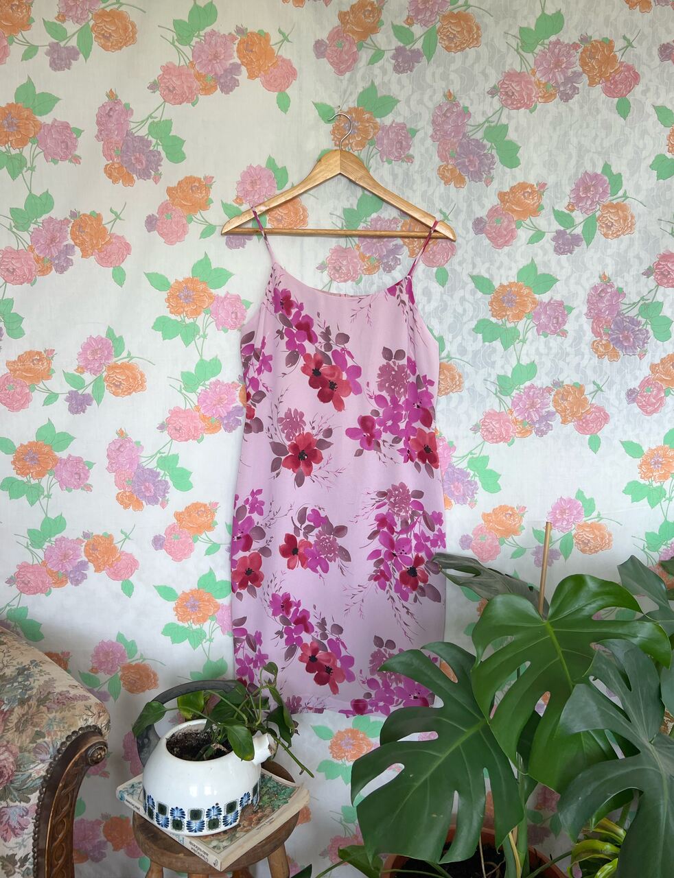 90's Bouquet Slip Dress