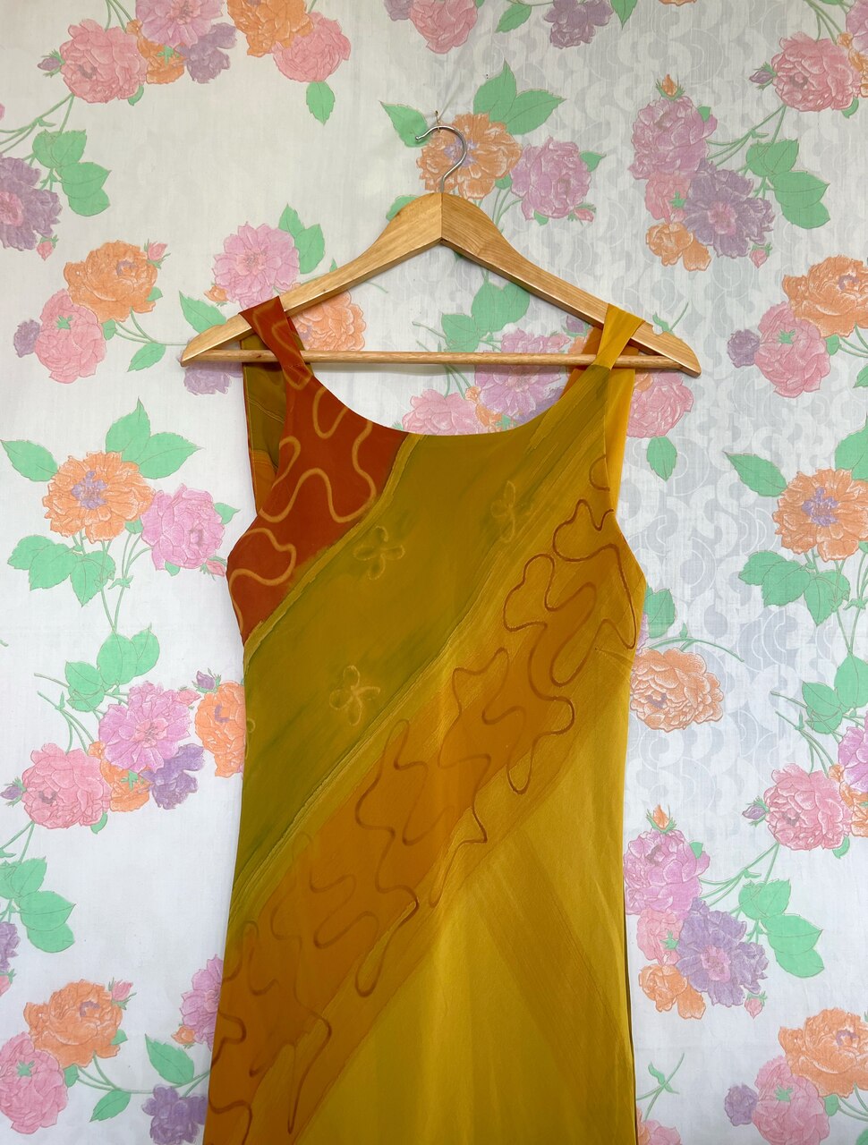 Unique Caramel 90's Dress