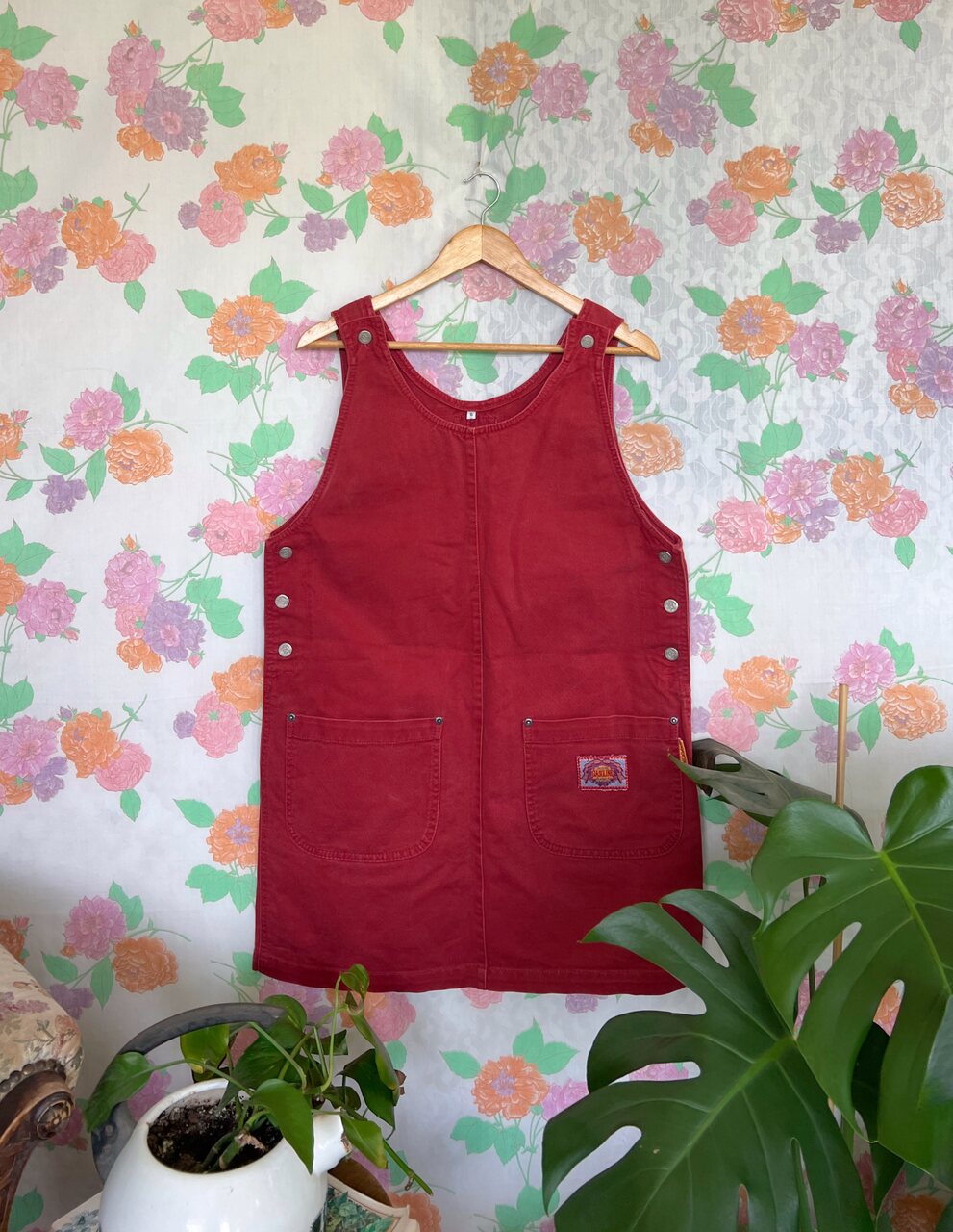 Gasoline Red Vintage Denim Dress