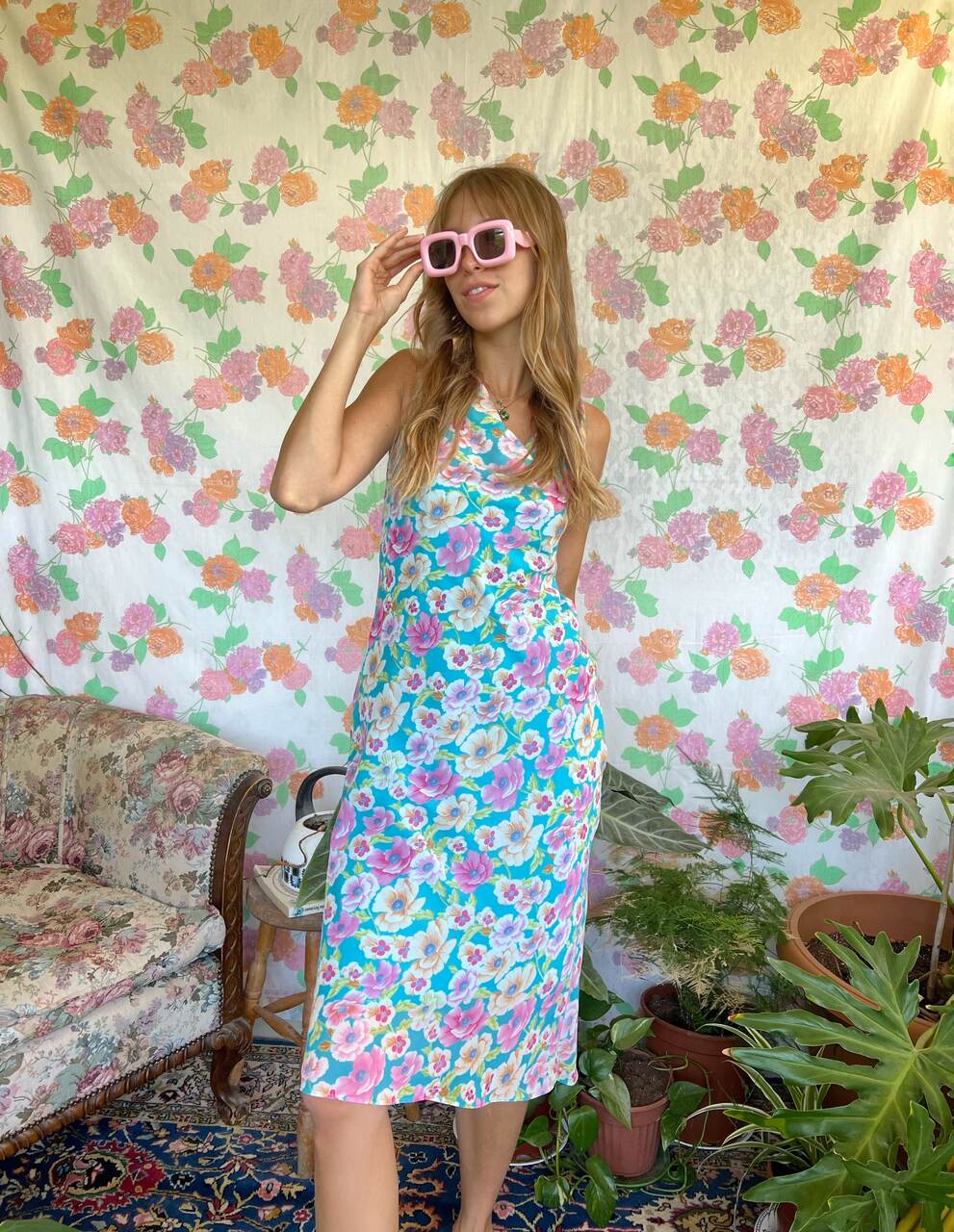 Flower Printed Unique Dress