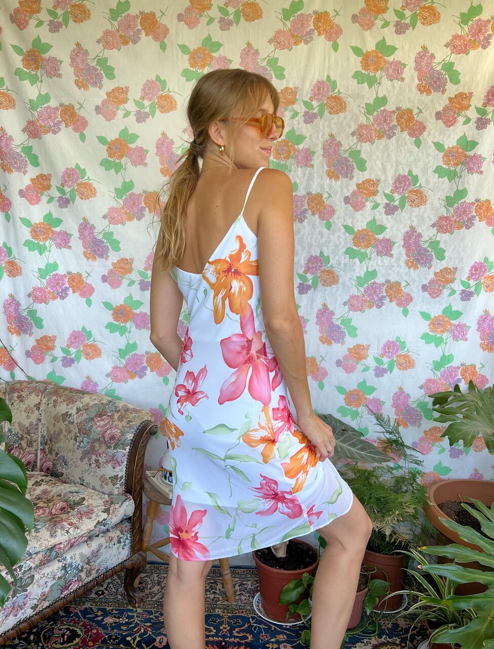 Midi Floral 90's Slip Dress