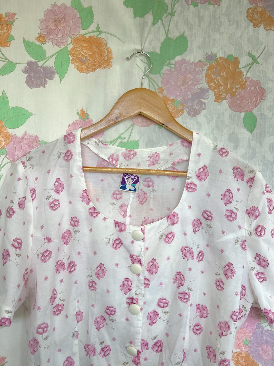 Floral Cotton Pink Cropped Top