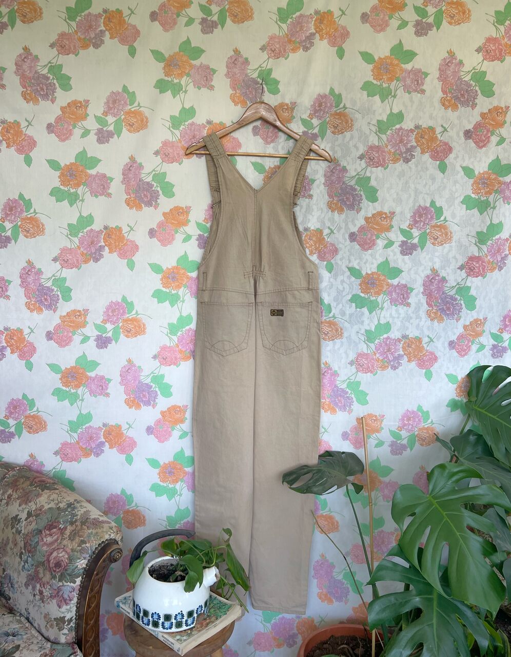 80's Cream Vintage Jumpsuit