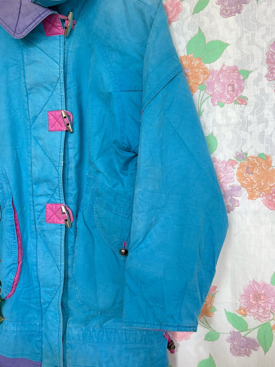 90's Oversized Triple Colors Coat