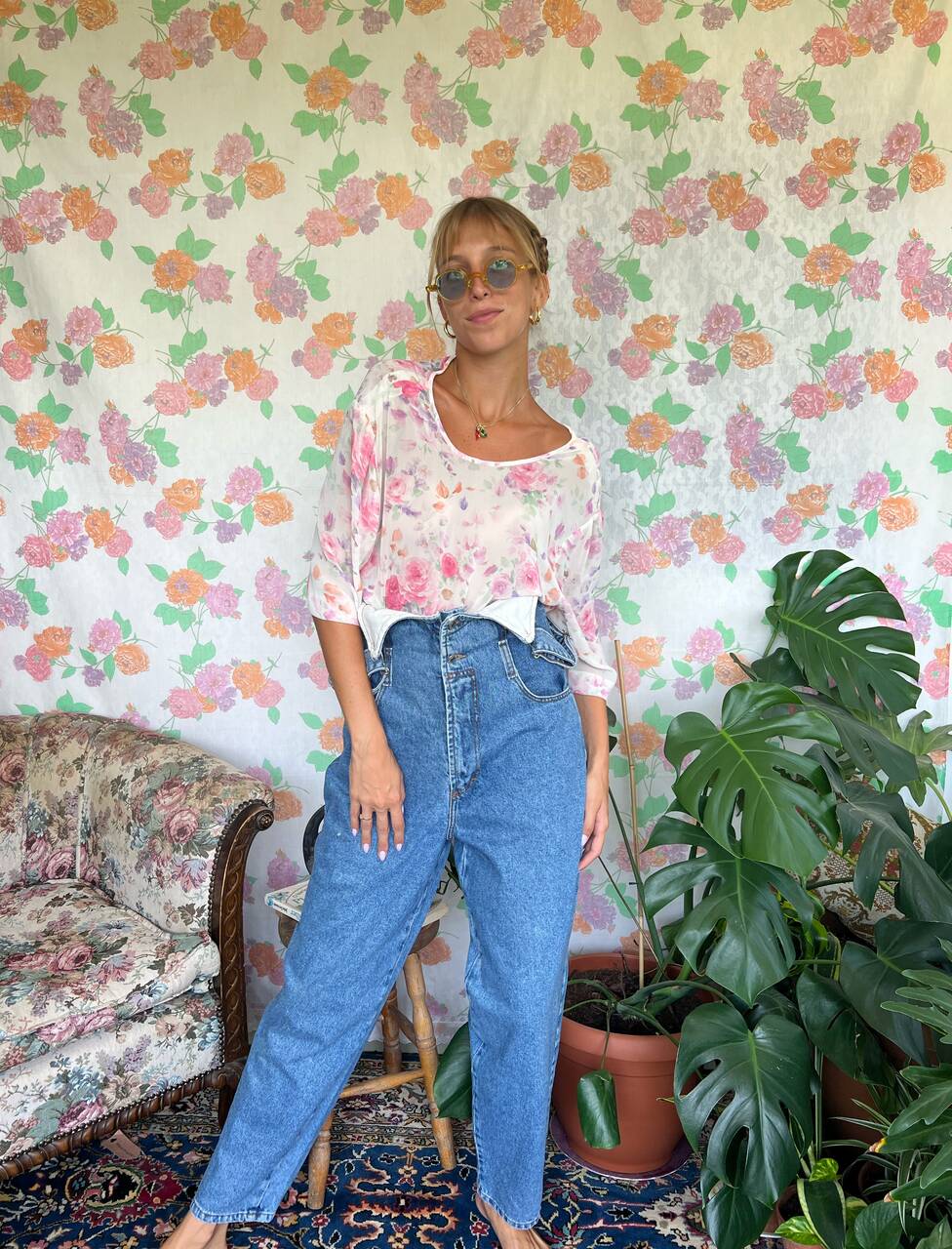 Oversized Floral Loose Shirt