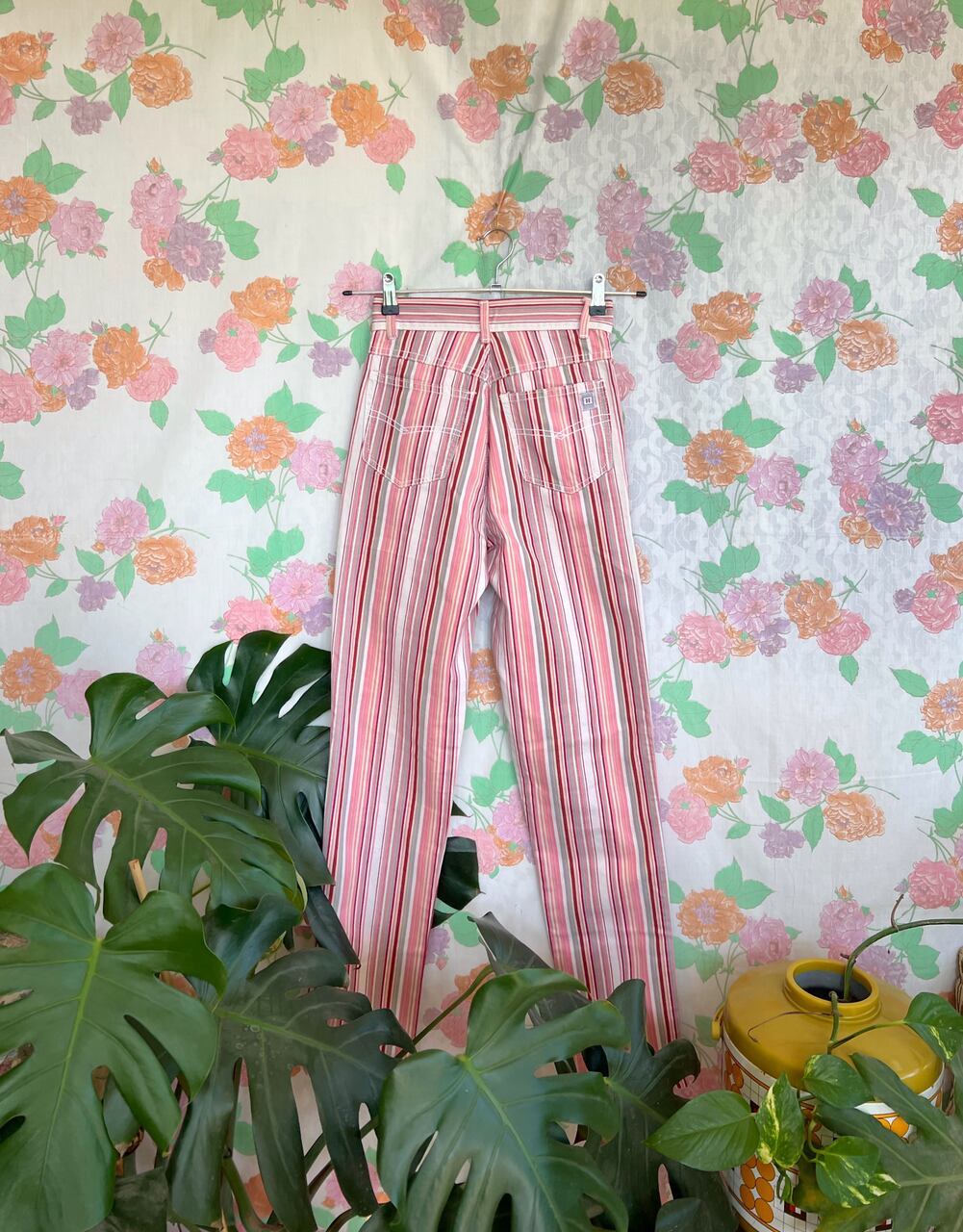 90's Pink Striped Hamuche Pants
