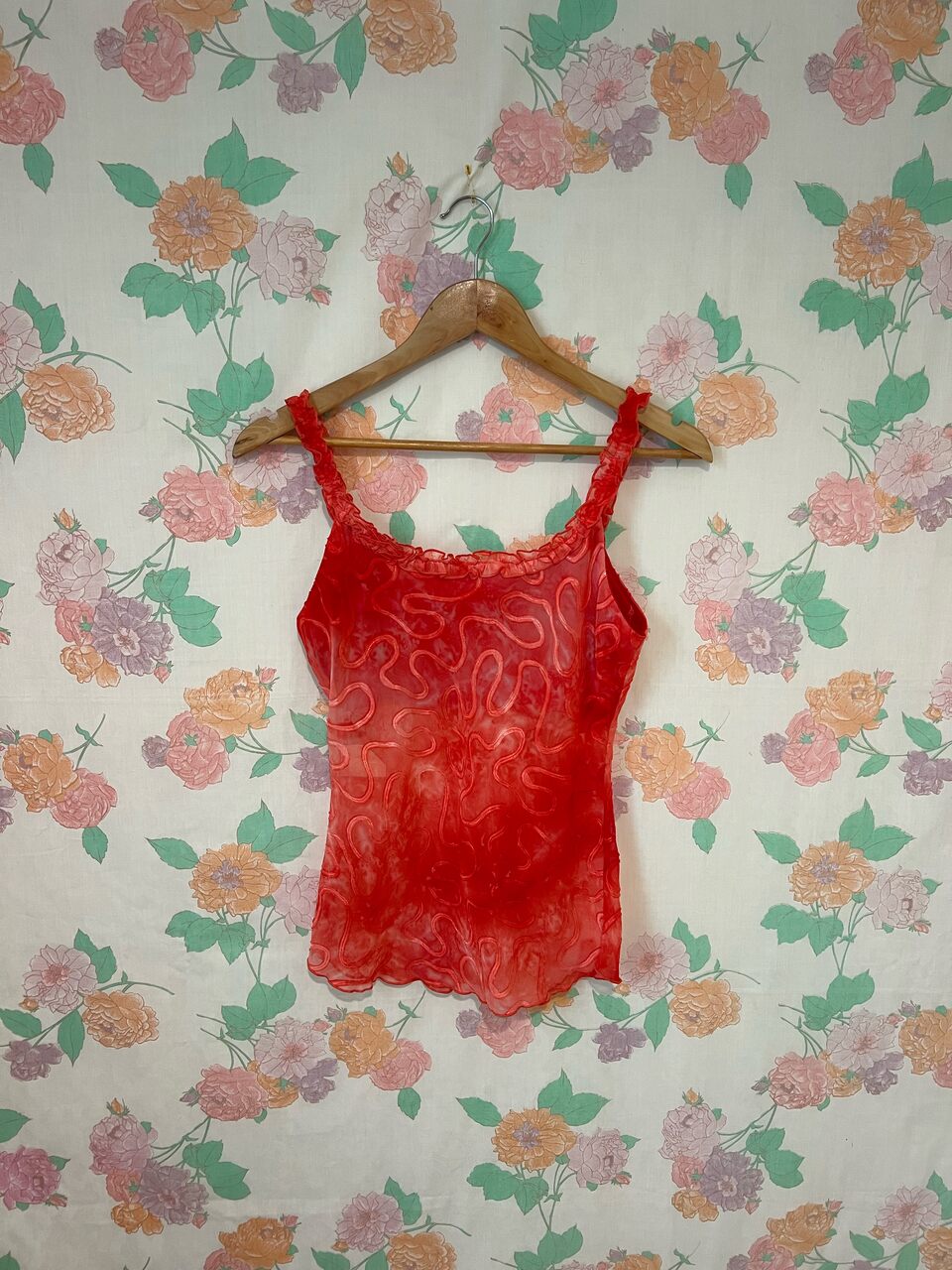 90's Red Sheer Tank Top