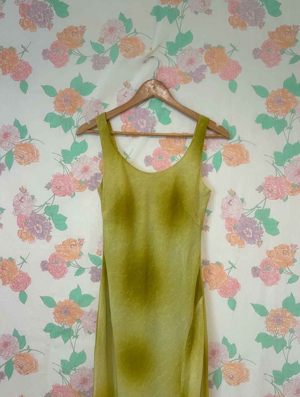 90's Lime Green Textured Dress