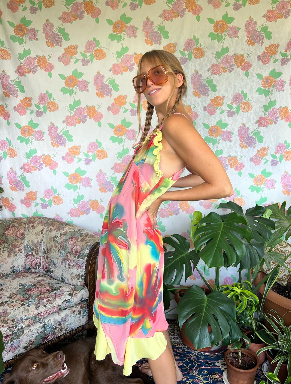 90's Special Detailed Slip Dress