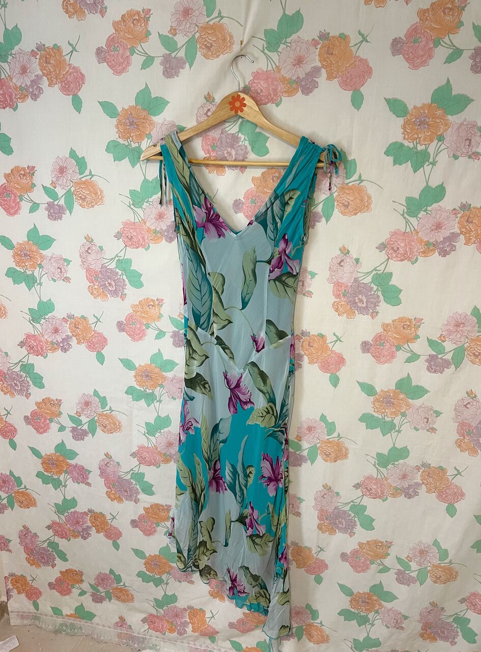 90’s Tropical Asymmetric Dress