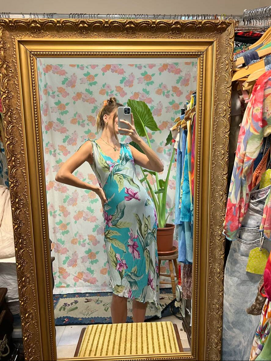 90’s Tropical Asymmetric Dress