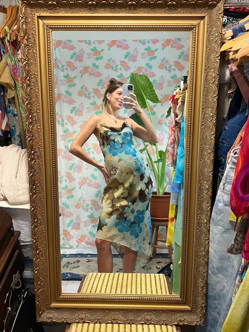90's Insane Floral Slip Dress