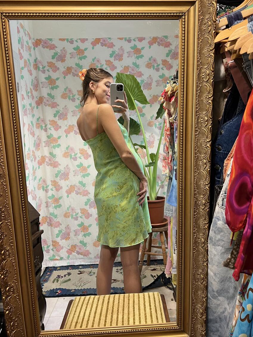 90’s Green Slip Dress
