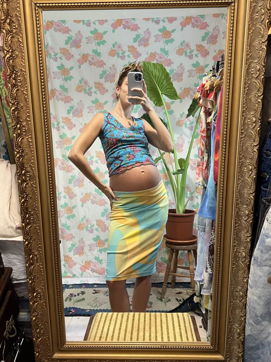 90’s Colorful Geometric Skirt