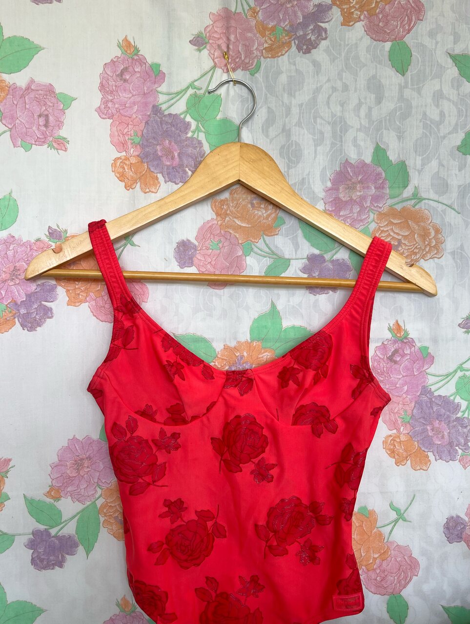 95' Roses Deadstock Vintage Swimsuit - with the tag!