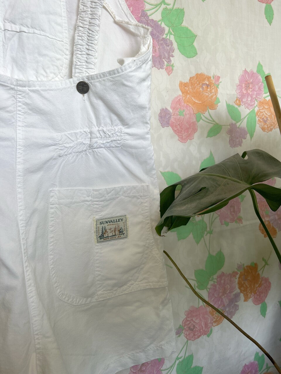 White Short Vintage Jumpsuit