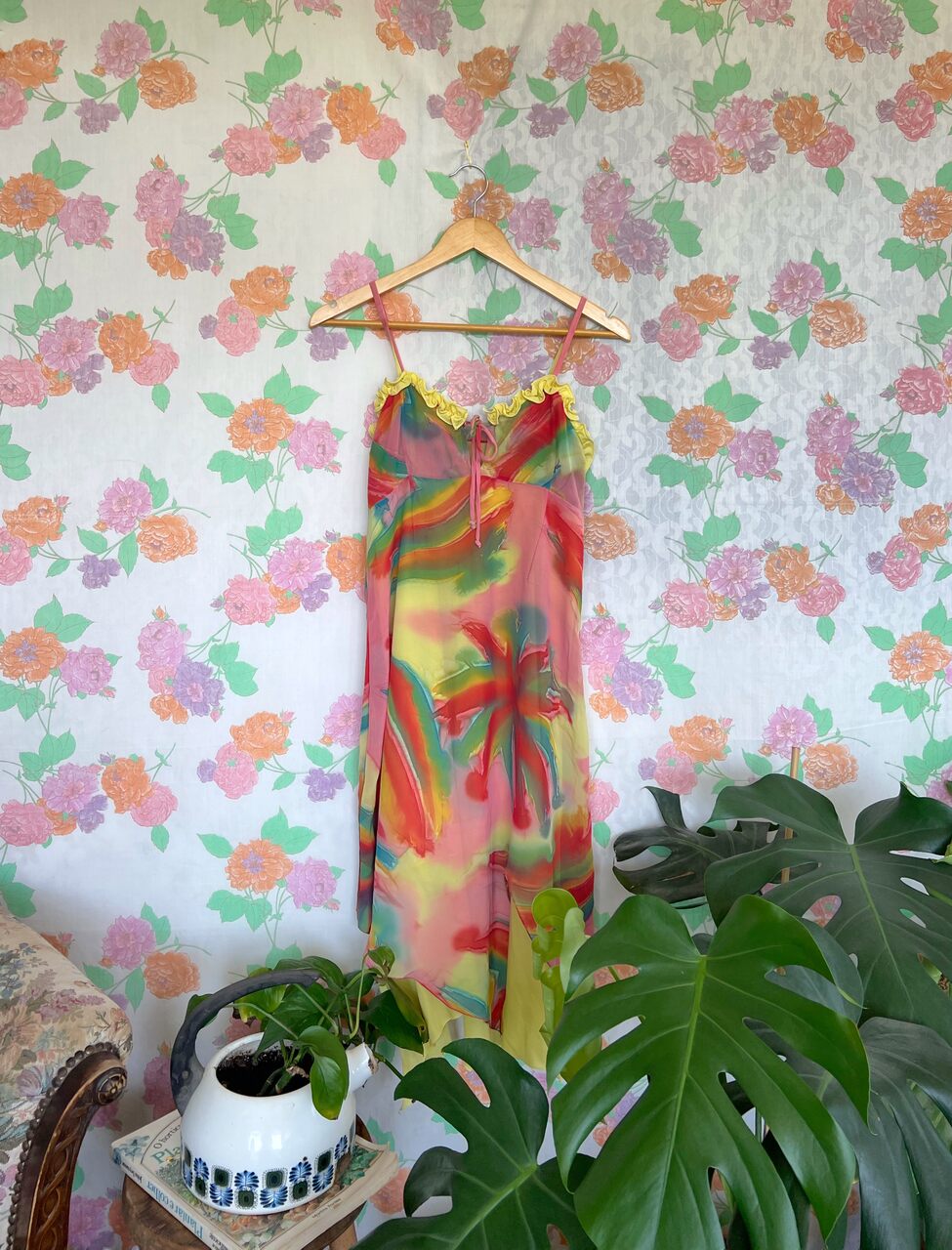 90's Special Detailed Slip Dress