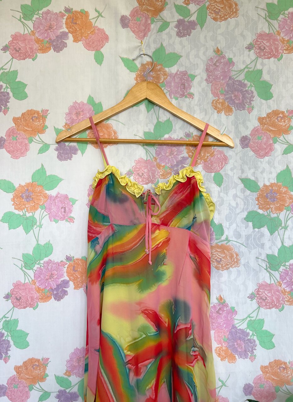 90's Special Detailed Slip Dress