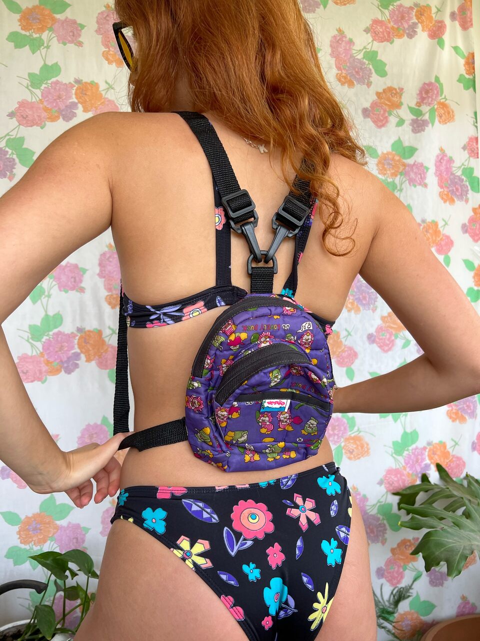 Mini Vintage Printed Backpack