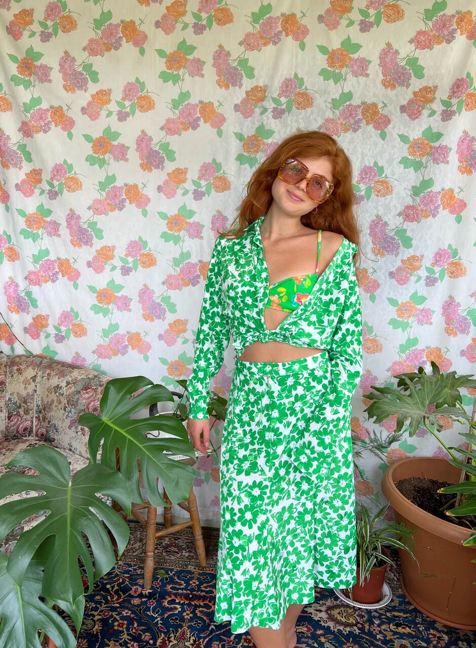 Green Garden Flowery Set