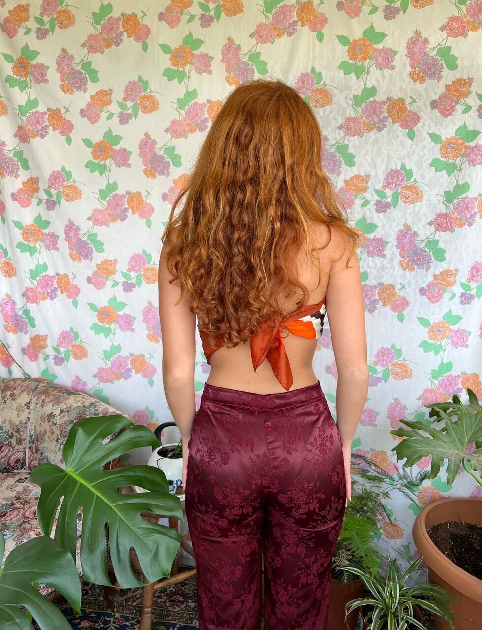 Vintage Embroidered Flower Set