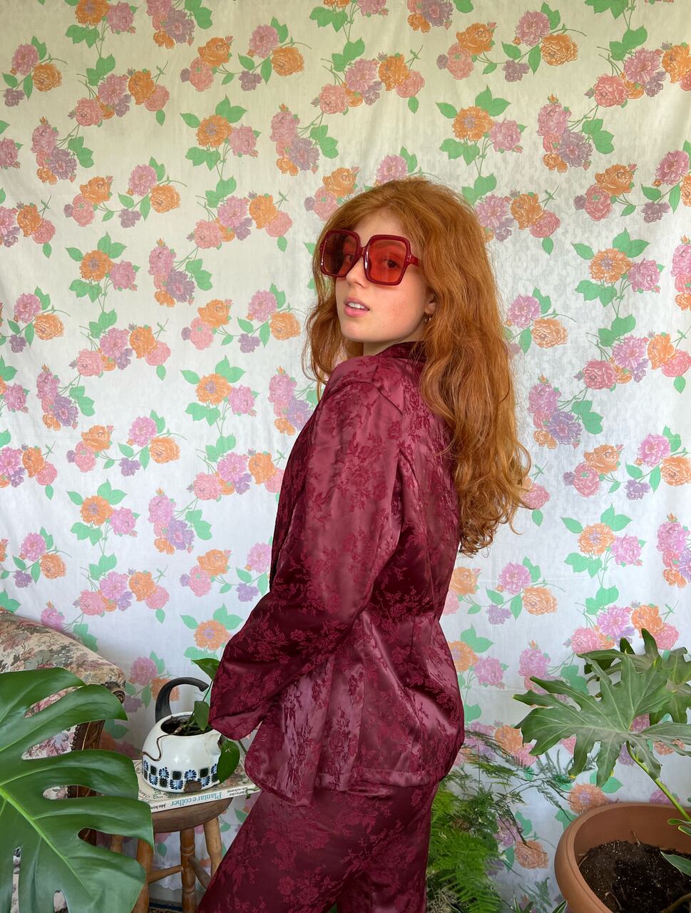 Vintage Embroidered Flower Set