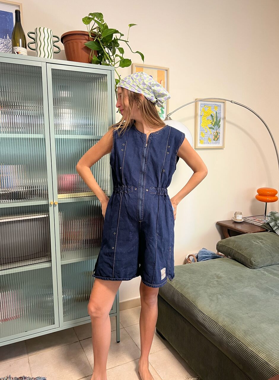 90's Royal Denim Jumpsuit