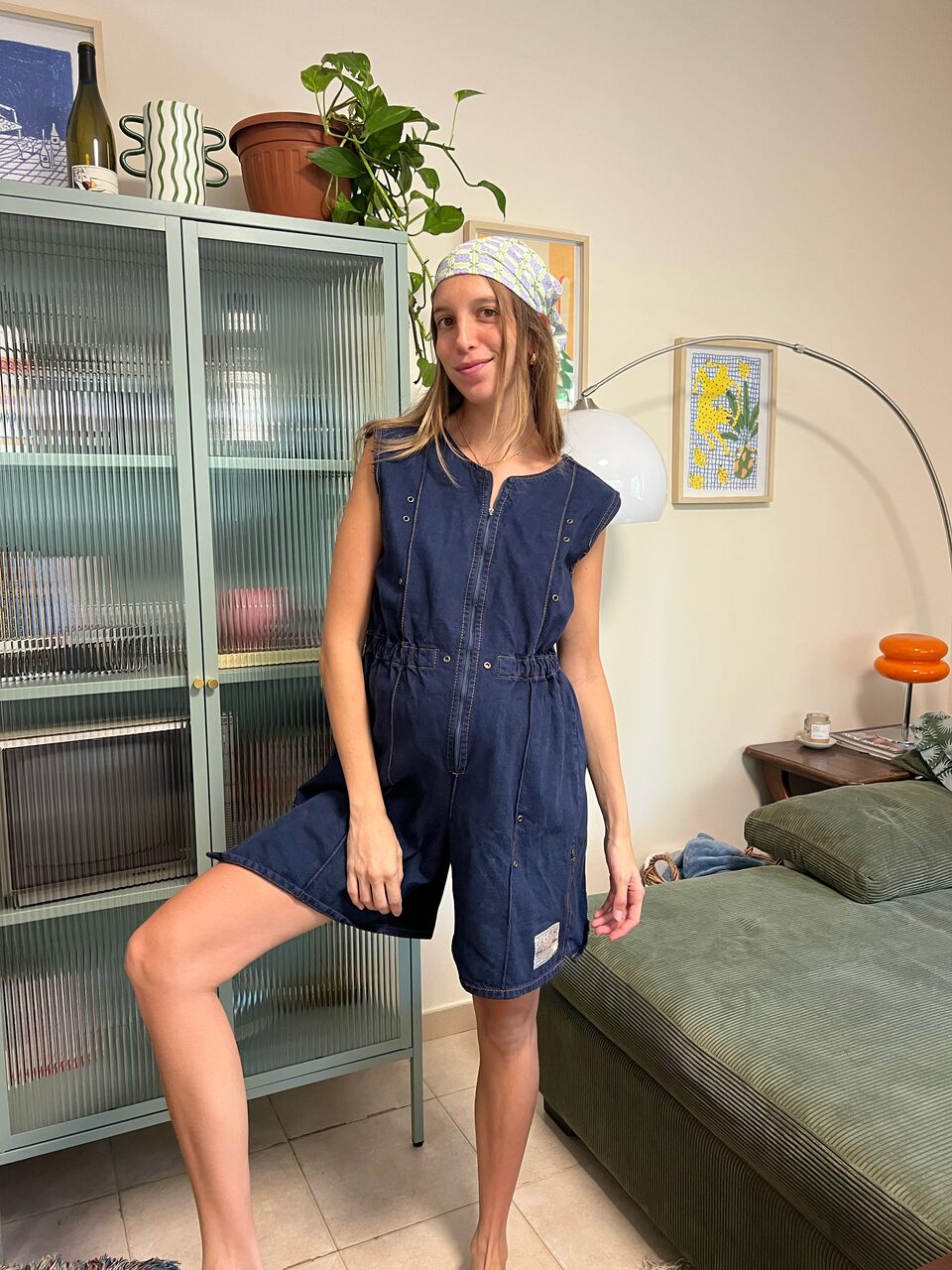 90's Royal Denim Jumpsuit