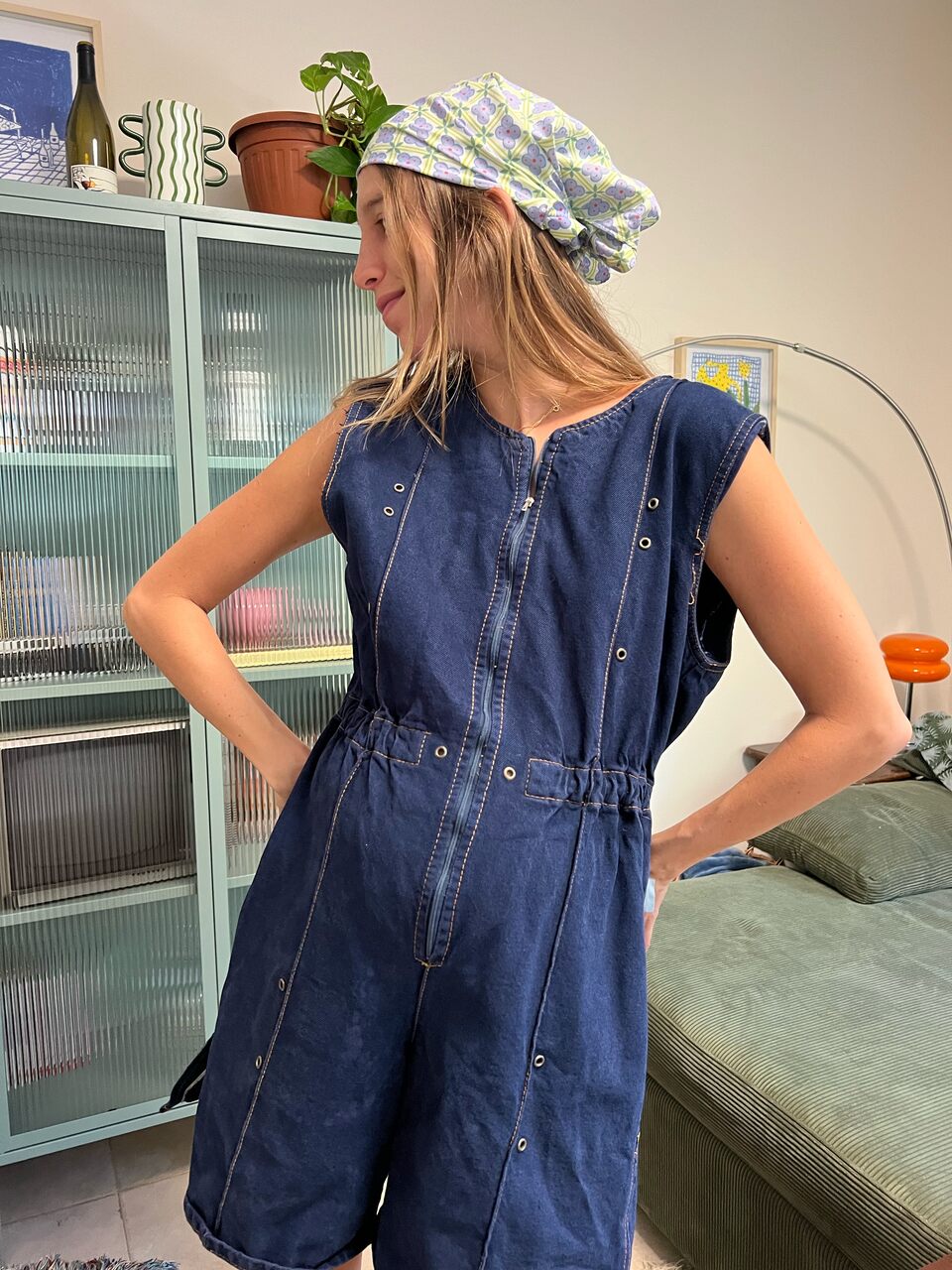 90's Royal Denim Jumpsuit
